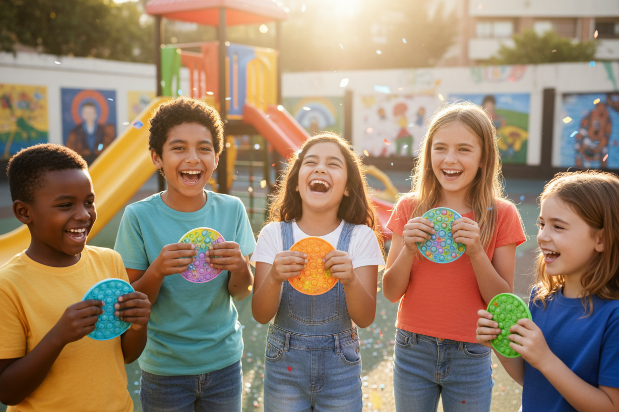 Kids Playing with Picking Pads